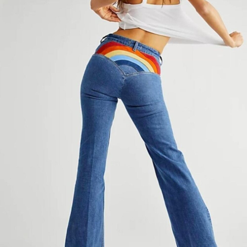 Free People Somewhere Over the Rainbow Jeans